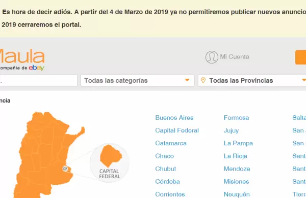 AlaMaula, la pata argentina de Ebay, deja de existir