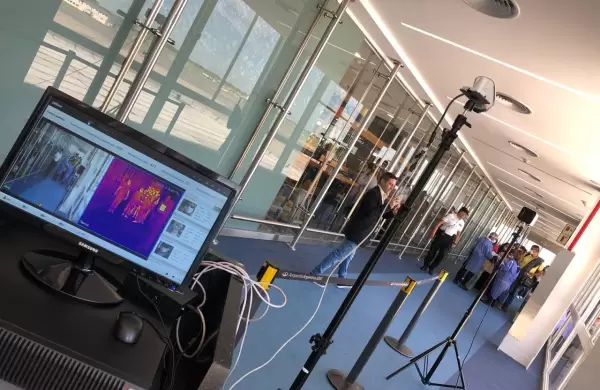 Cómo funcionan las cámaras térmicas de Ezeiza que miden la temperatura a 80 personas por minuto