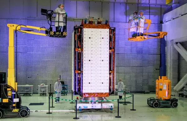 Cafiero y De Pedro asisten en Bariloche a los preparativos para la partida de un satélite a EEUU