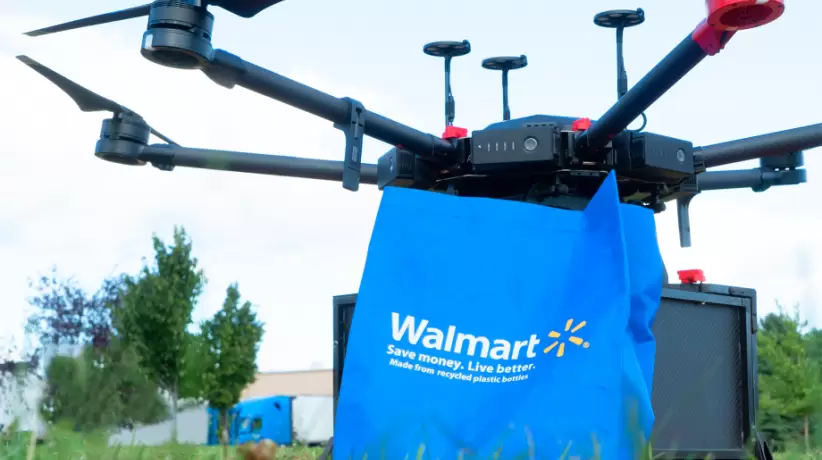 Walmart anunció que avanzará con la entrega por drones de sus productos para com