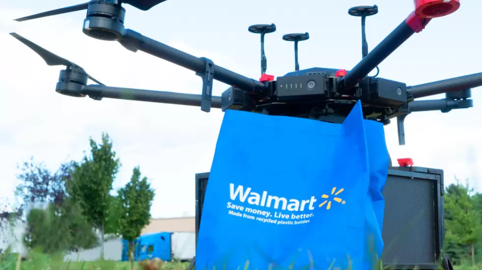 Walmart anunci que avanzar con la entrega por drones de sus productos para com