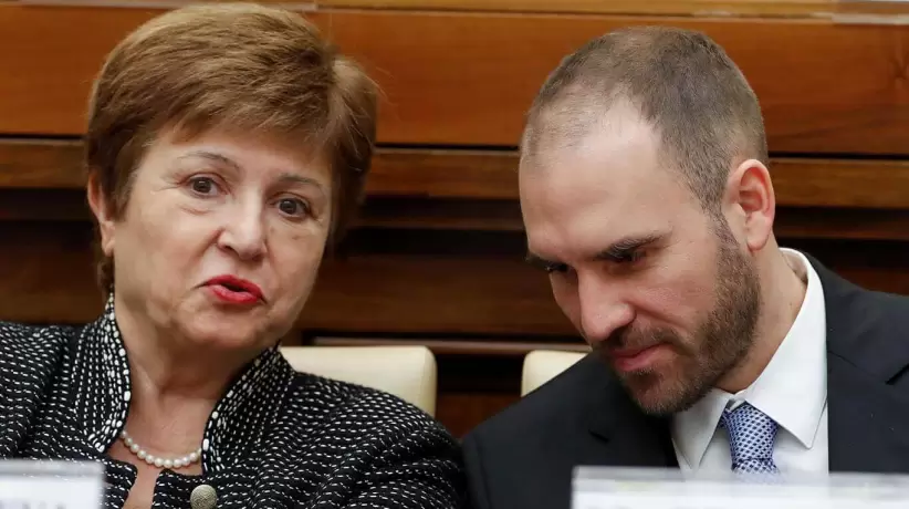 Martín Guzmán y Kristalina Georgieva. FMI