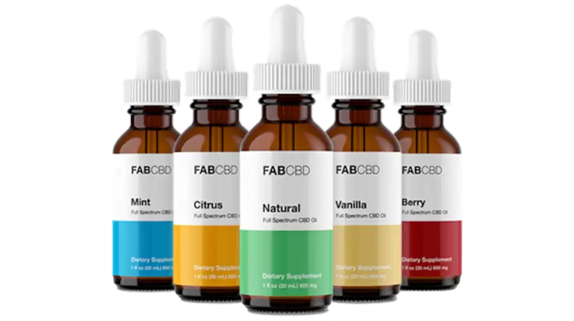 La marca Fab CBD ofrece tinturas elaboradas con extracto de CBD de espectro comp