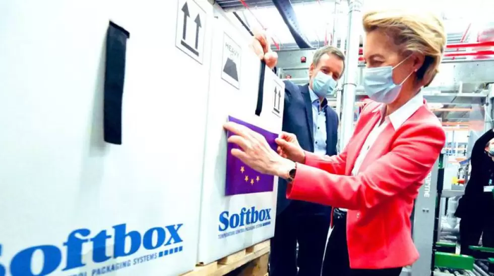 Ursula von der Leyen, presidenta de la Comisin Europea, durante su visita la pl