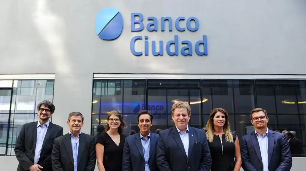 Las autoridades del Banco Ciudad