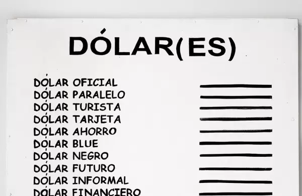 "Menú", la obra de arte que retrata la preocupante realidad del dólar en la Argentina