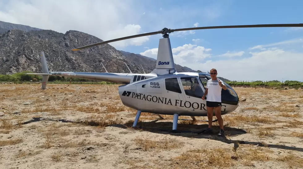 Daniel Saramaga, fundador de Patagonia Flooring y desarrollador del helipuerto e