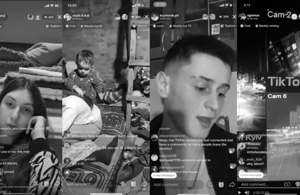Así transmiten los influencers ucranianos la guerra en TikTok
