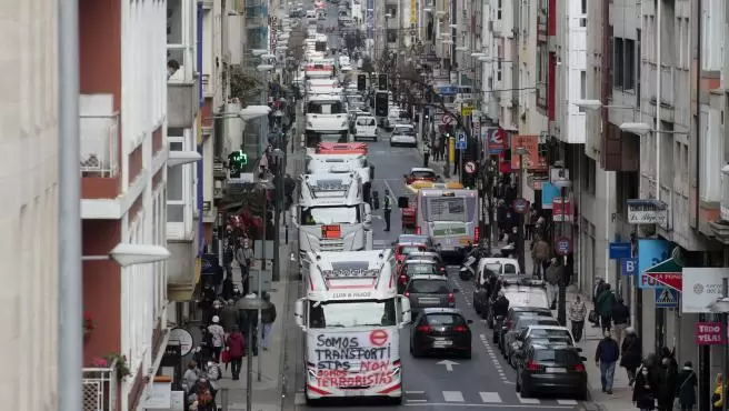 Paro de camioneros en España