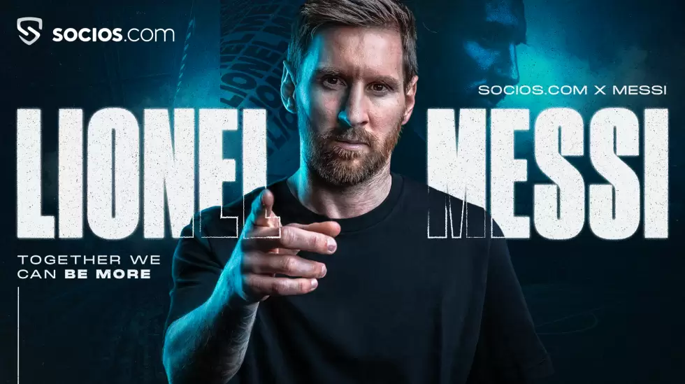 La empresa cripto Socios.com anunci que Messi ser su nuevo embajador