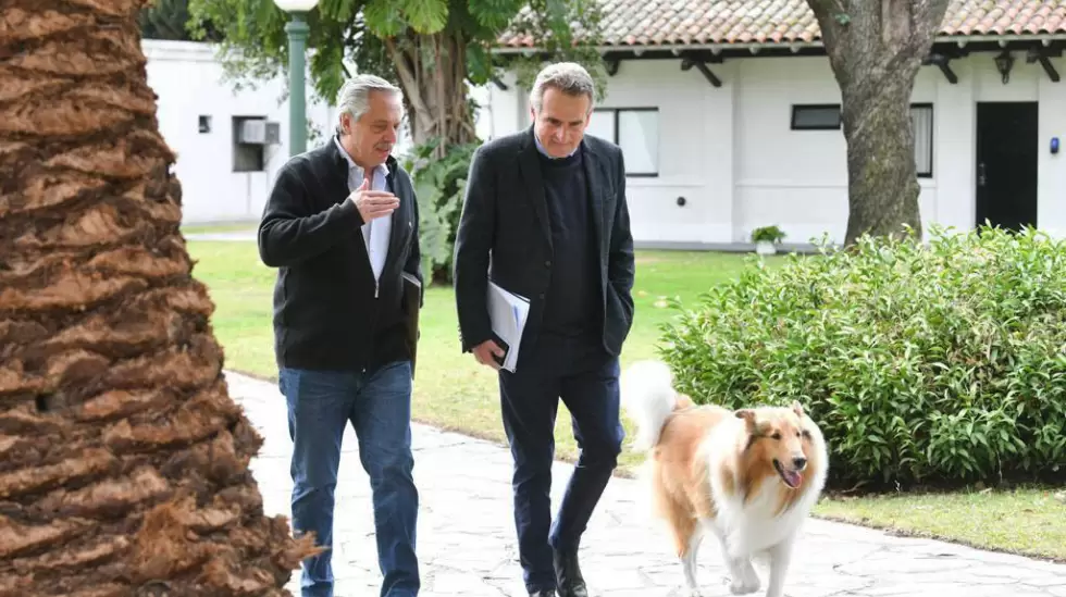 Alberto Fernndez con Rossi en Olivos