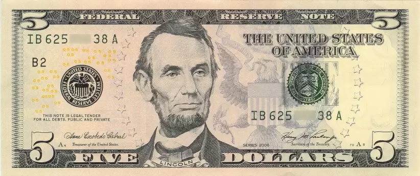 dólar, billete de banco, abraham lincoln