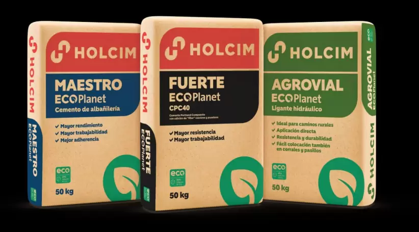 El cemento de Holcim en los packs EcoPlanet