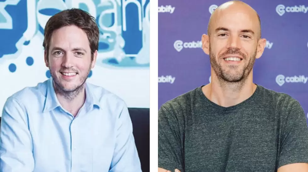 Juan de Antionio, cofundador y CEO de Cabify y Felipe Navo, cofundador de Joban