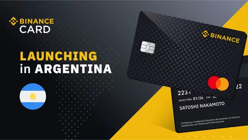 Binance lanza su tarjeta crypto en Argentina.