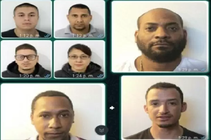 Algunos de los detenidos por el secuestro.