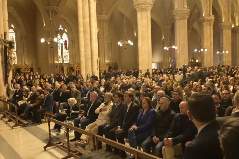 El presidente Alberto Fernández en la misa por la paz