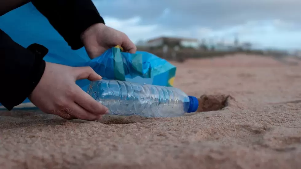 Persona Sosteniendo Una Botella De Plstico Transparente