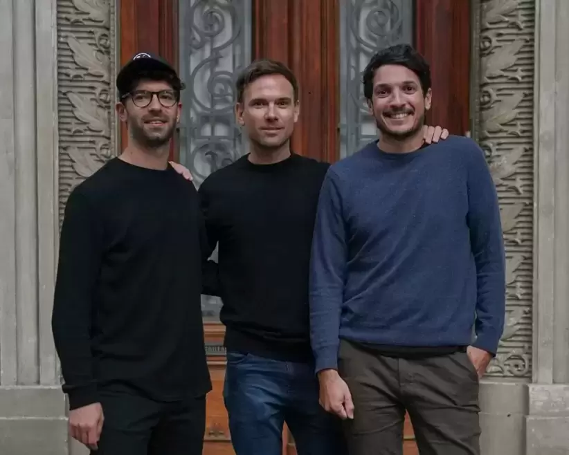Ignacio Elffman, Martín González y Pablo de Sousa, fundadores de artbag