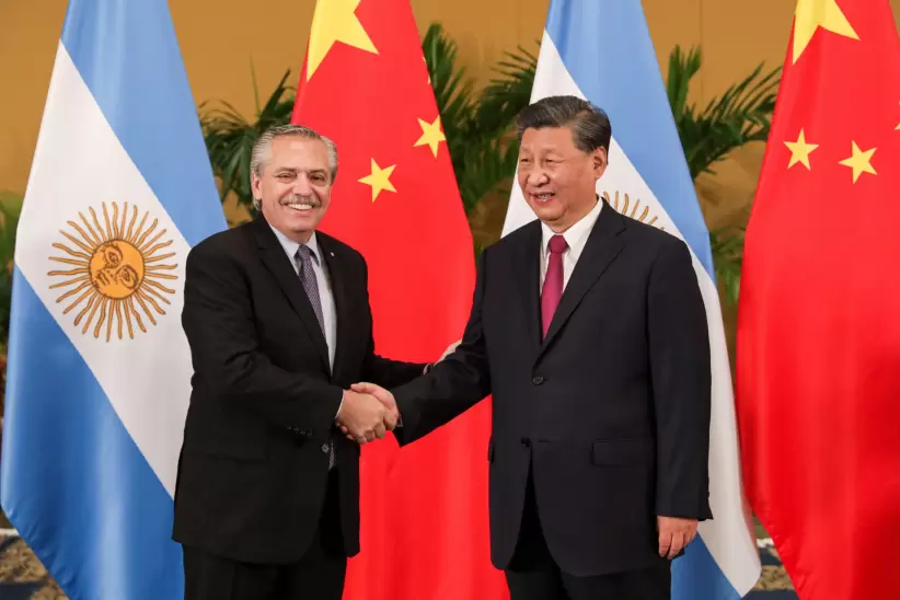 Alberto Fernández y  Xi Jinping