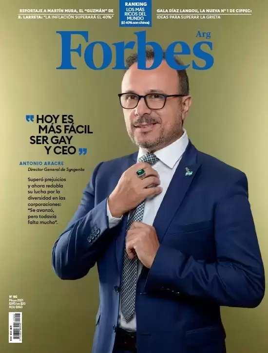 Antonio Aracre en la tapa de Forbes Argentina