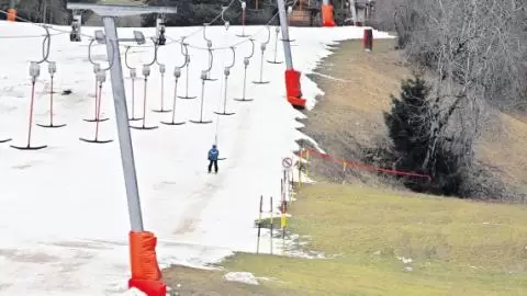 Falta de nieve en centros de ski