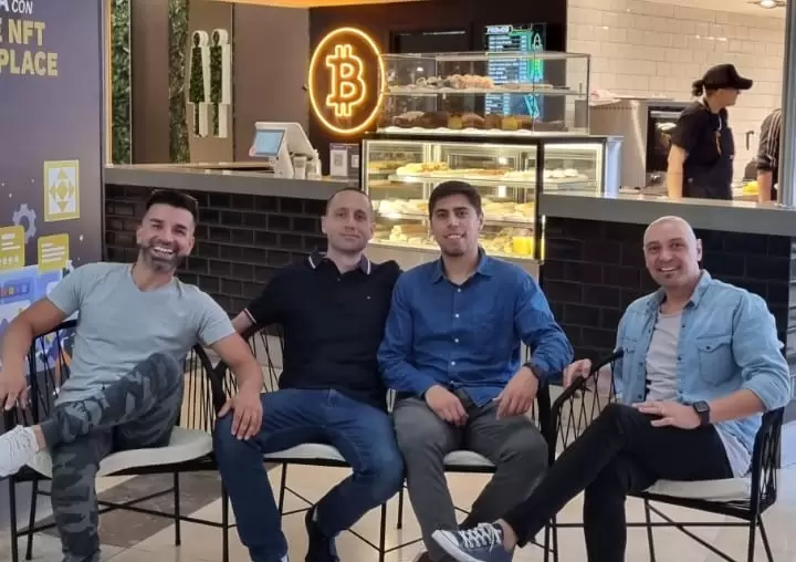 Jorge Molina, Mauro Liberman, Ezequiel Fernández y Pablo D'Alessandro de CrypStation