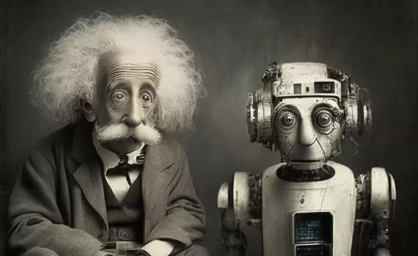 Albert Einstein con IA