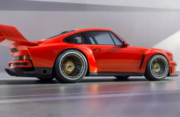 Un Porsche con enorme alerón trasero, lo último en personalización de autos