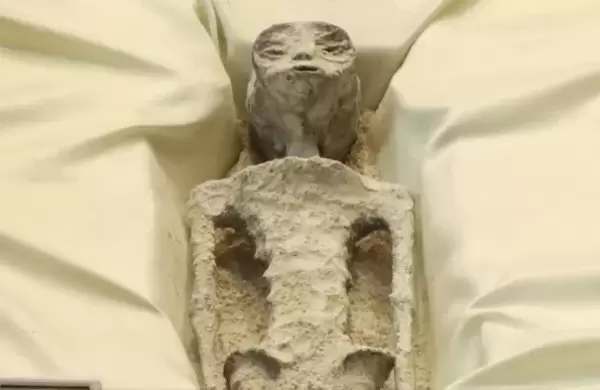 Así son los cuerpos de los dos "aliens momificados" que presentó el ufólogo Jaime Maussan