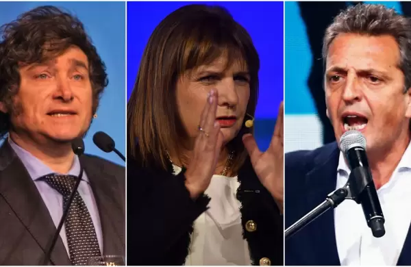 Milei, Bullrich y Massa: del triple empate de las PASO a la hora de la verdad