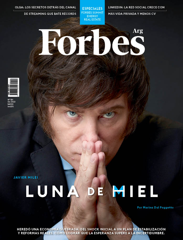 Javier Milei en la tapa de la nueva edición de Revista Forbes