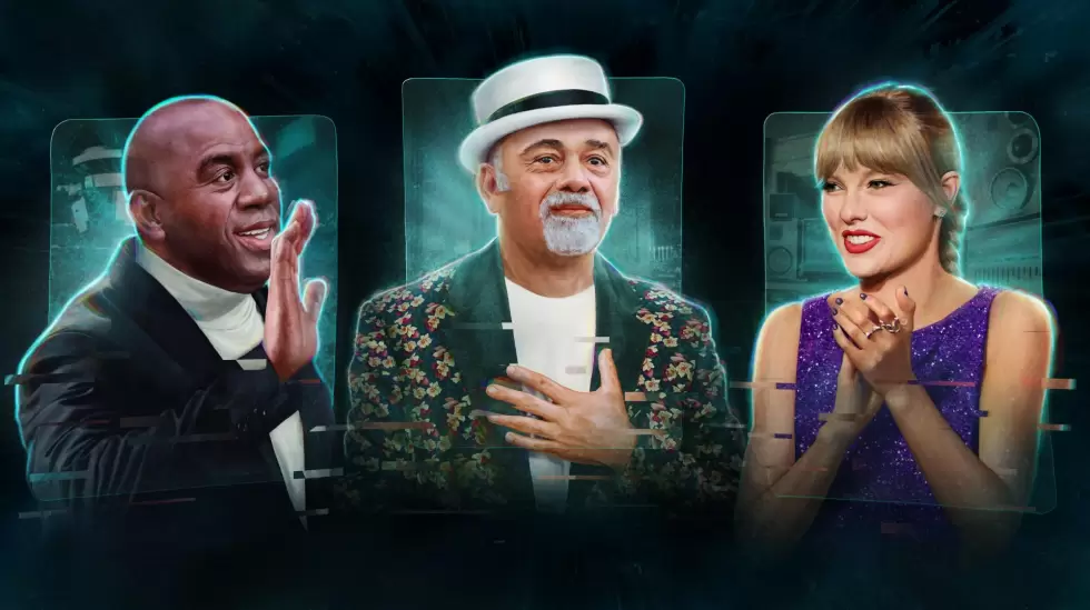 multimillonarios Magic Johnson, Christian Louboutin, Taylor Swift