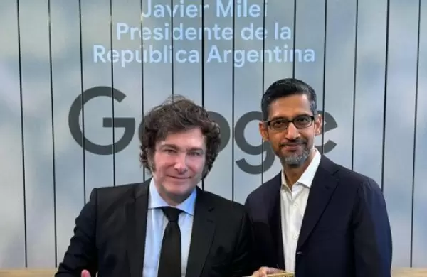 Msica para sus odos: qu le regal el CEO de Alphabet (Google) a Milei durante su gira por San Francisco