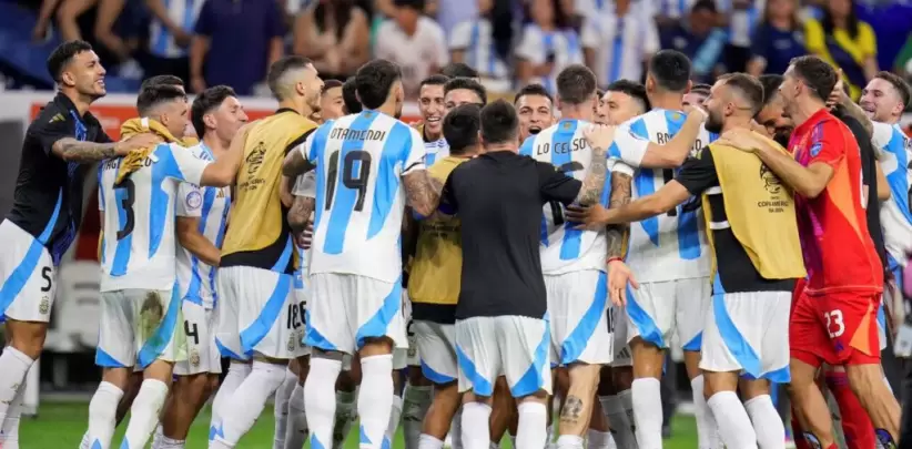 seleccin argentina festejo Dibu copa amrica