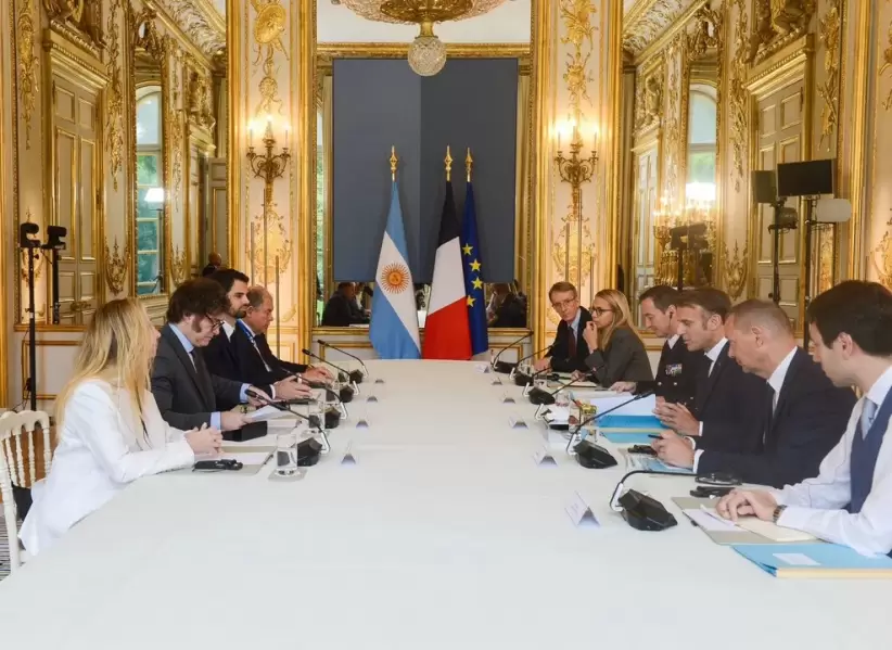 Javier Milei se reuni con Macron, presidente de Francia