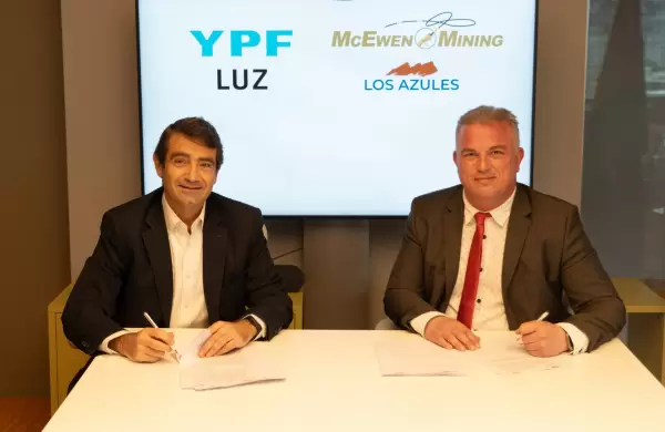 YPF Luz y McEwen Copper firmaron un acuerdo para abastecer el proyecto de cobre Los Azules con energa renovable