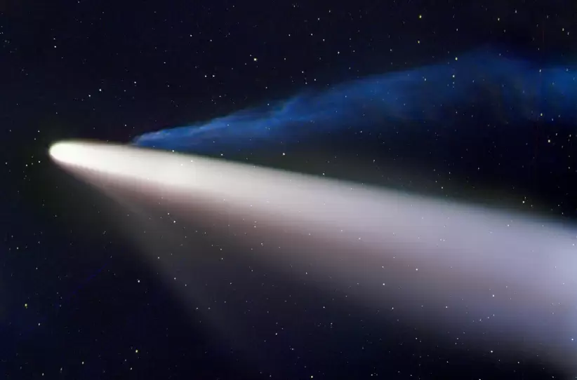 el cometa atlas visto al telescopio en namibia