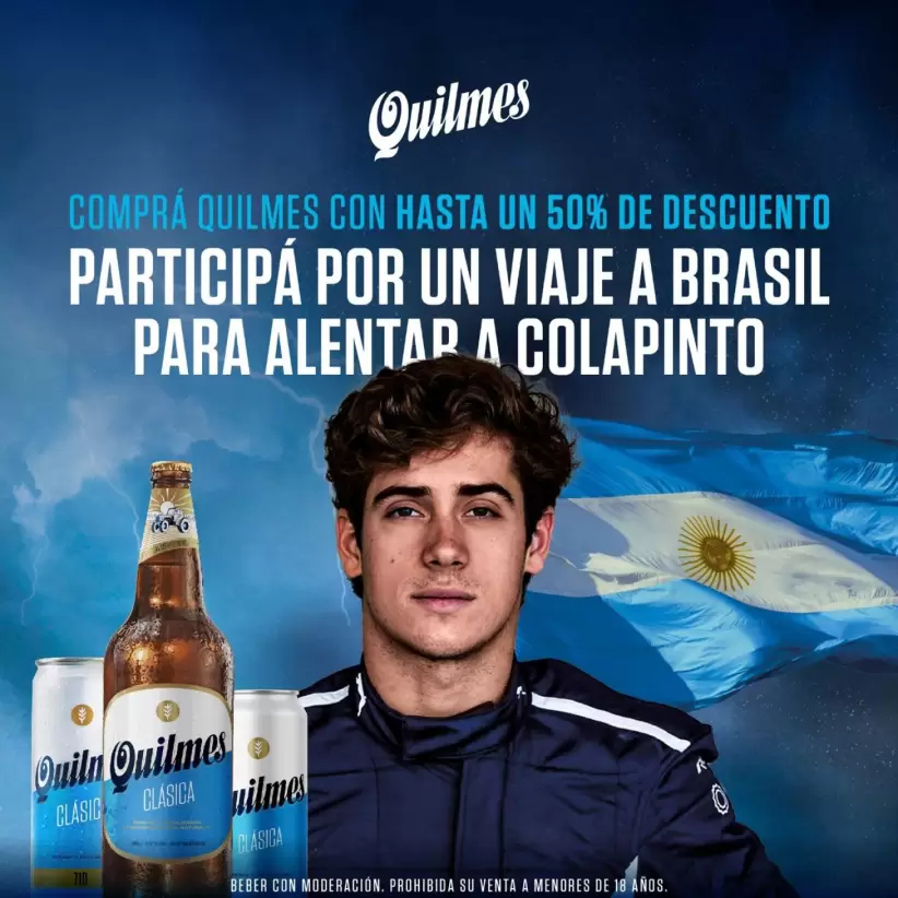 Quilmes sorte viajes para ver a Colapinto en San Pablo