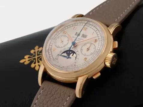 Patek Philippe 2499, Primera Serie, en caja Wenger de oro rosa.