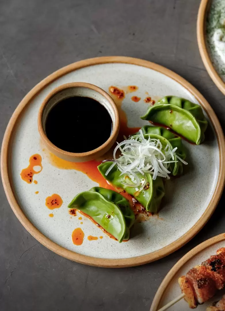 dumplings verdes Bushi Rest por Malena Fradkin