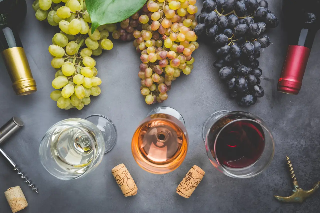 3 tipos de vinos uvas tinto blanco