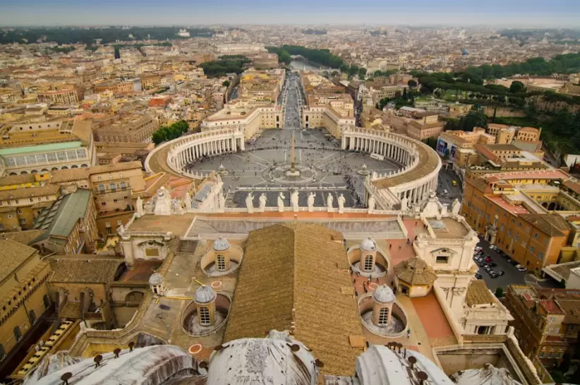 Vista Area De La Ciudad Del Vaticano