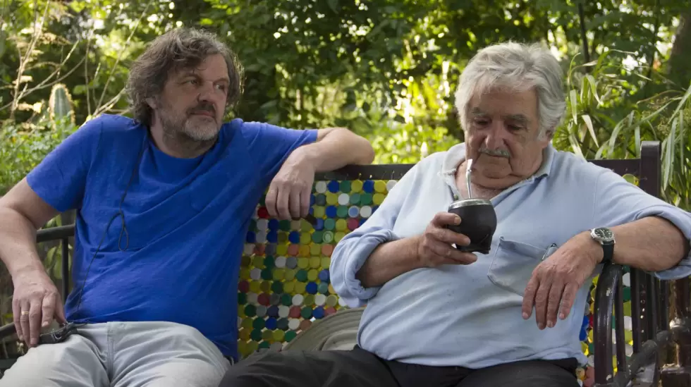 Kusturika y Mujica durante el rodaje del documental sobre su vida. Foto: Difusi