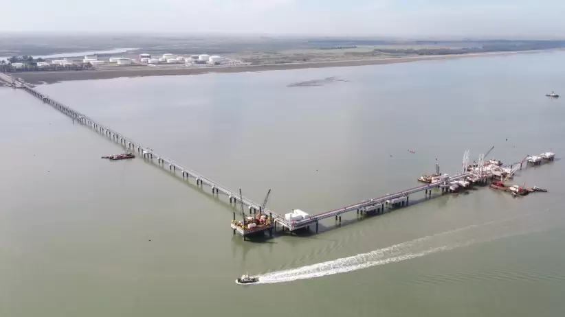 El nuevo muelle de Otamrica en el puerto de Baha Blanca