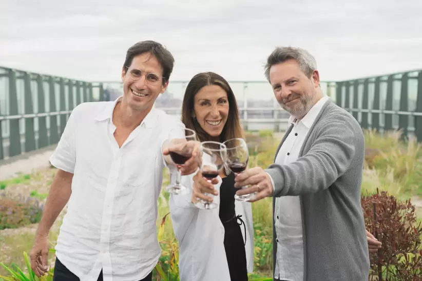 los socios_ sebastian vucassovich, lorena reatti y mariano scheinsohn