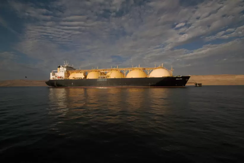 Buque carguero de GNL de la planta Per LNG.