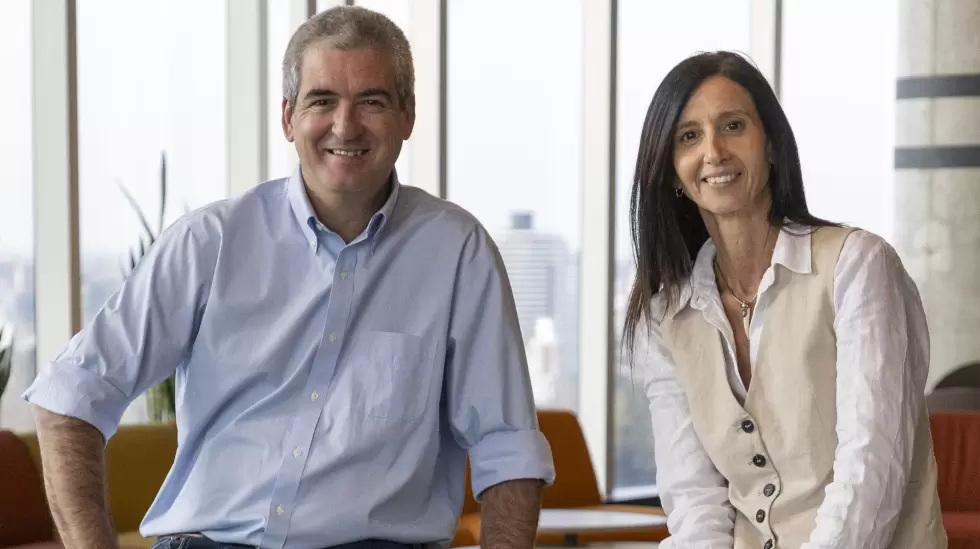 Agustn Mostany, gerente general de Salus y Cecilia Cassani, directora de Market