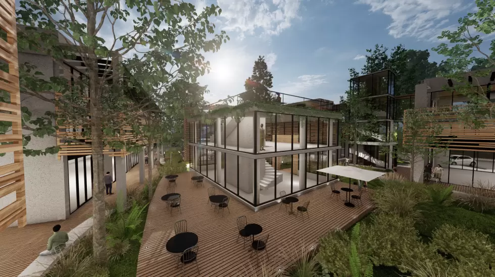 bella vista plaza locales gastronomicos render