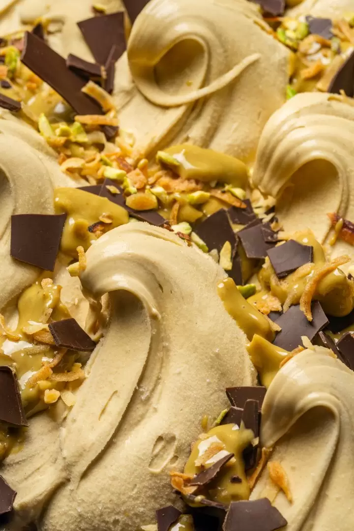 helado pistacho con chocolate rapanui